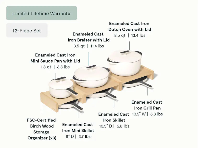 Enameled Cast Iron & Minis Set 12-pc Set